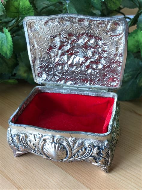 pewter silver metal trinket box for sale|hinged trinket box catalog.